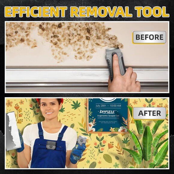 Ergonomic Handle, Scraper for Cleaning Glass Stove Top, Windows, Razor 1 Pack - Picture 3 of 12